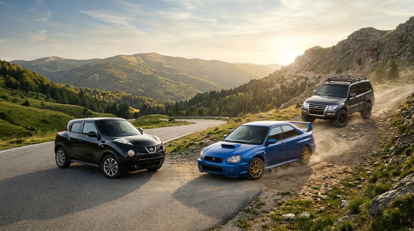 Nissan, Subaru i Mitsubishi – od miejskich aut po legendy off-roadu